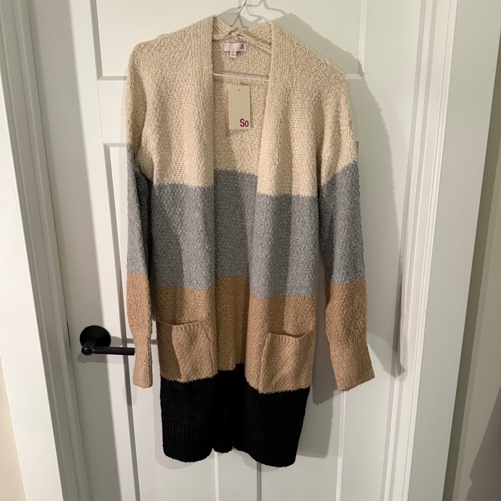 SO Multicolor Striped Cardigan NWT